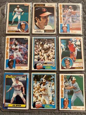 Topps Baltimore Orioles Baseball Card Collection - Orange, Black, White